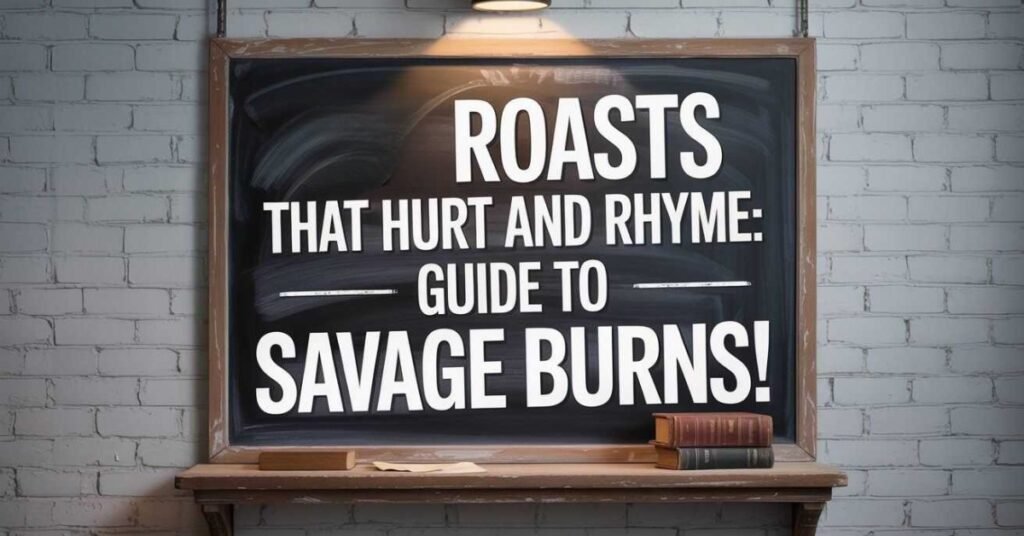 roasts that hurt and rhyme