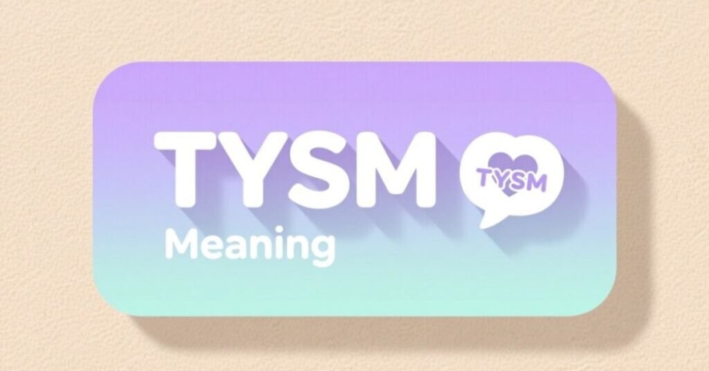 tysm meaning in text