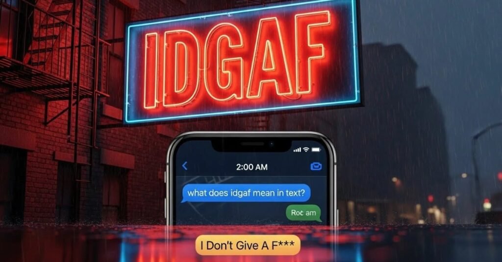 What Does IDGAF Mean In Text